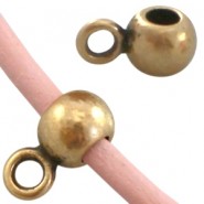 DQ metaal ring met oog Ø 2.2mm Antiek Brons